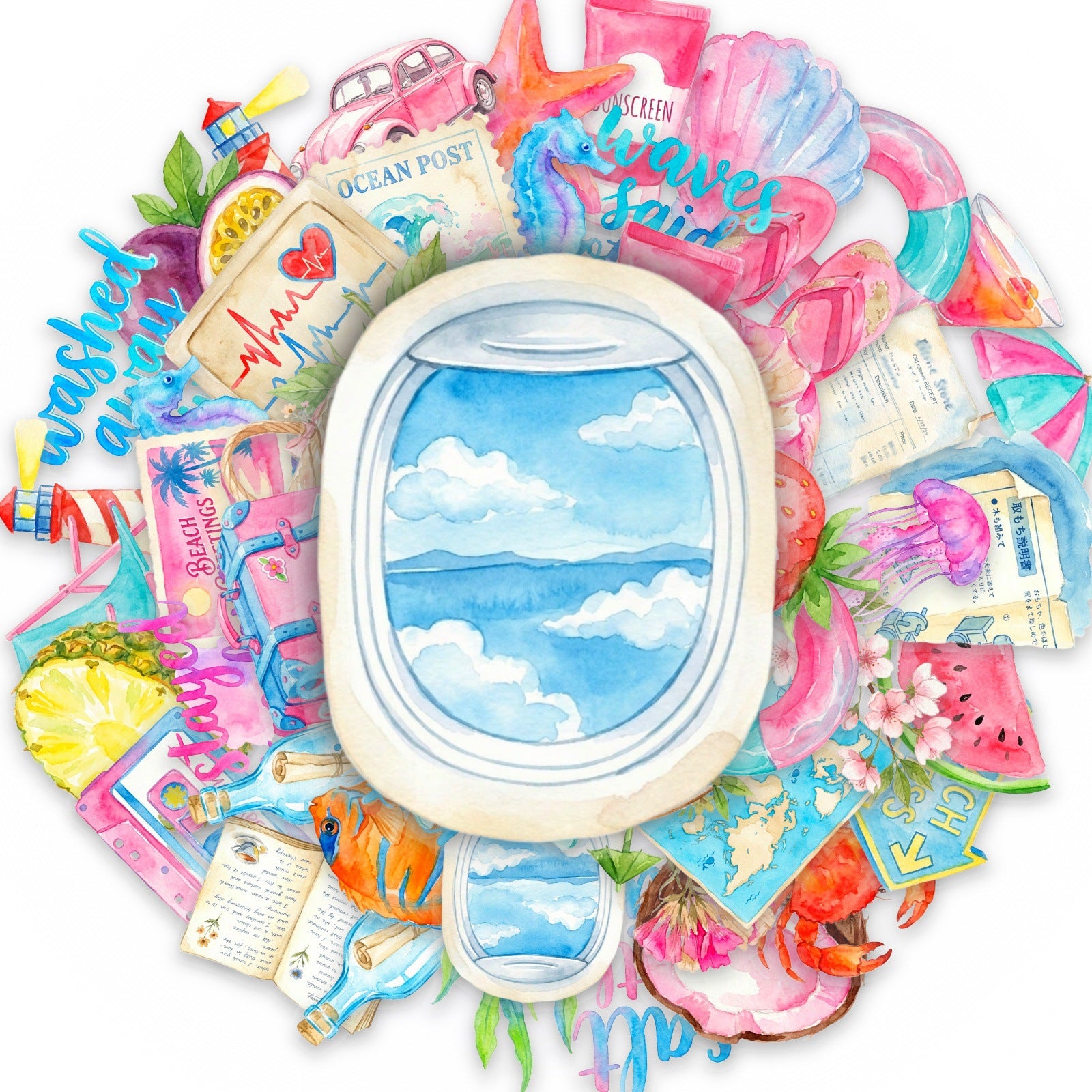 50 Beach Diary PET Sticker