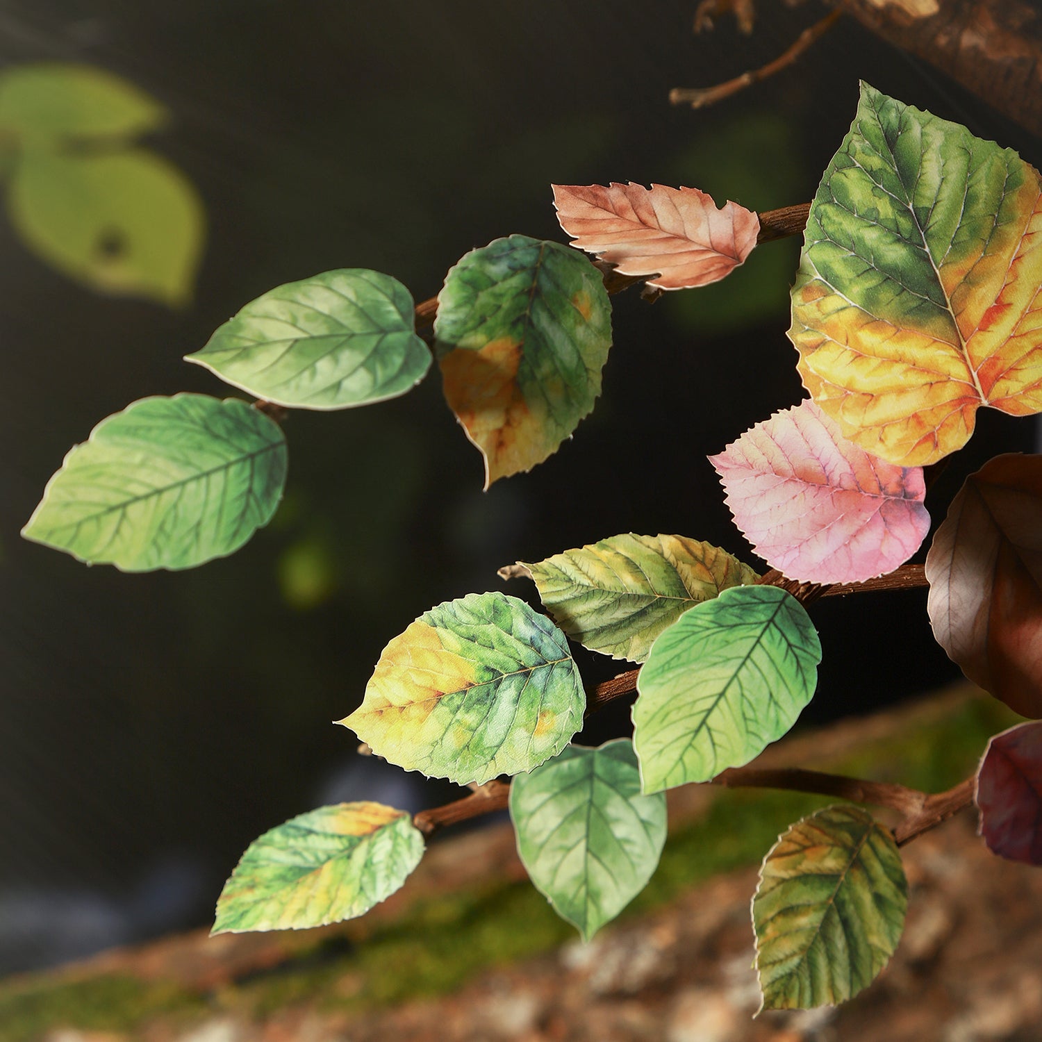 0610 Leaves Solid sticker -45Pcs each pack