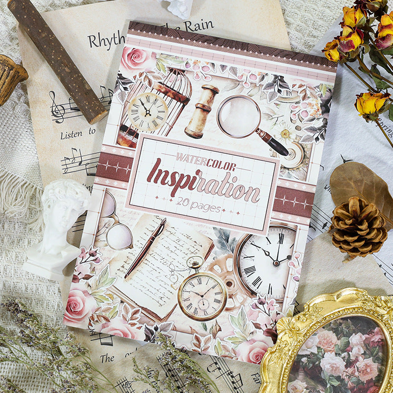 S-583- Watercolor Inspiration Sticker Book -20Pcs each pack