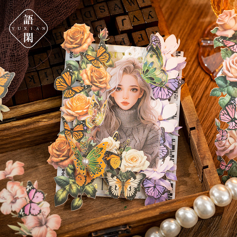 0318 Flowers and Butterflies series Paper -10Pcs each pack