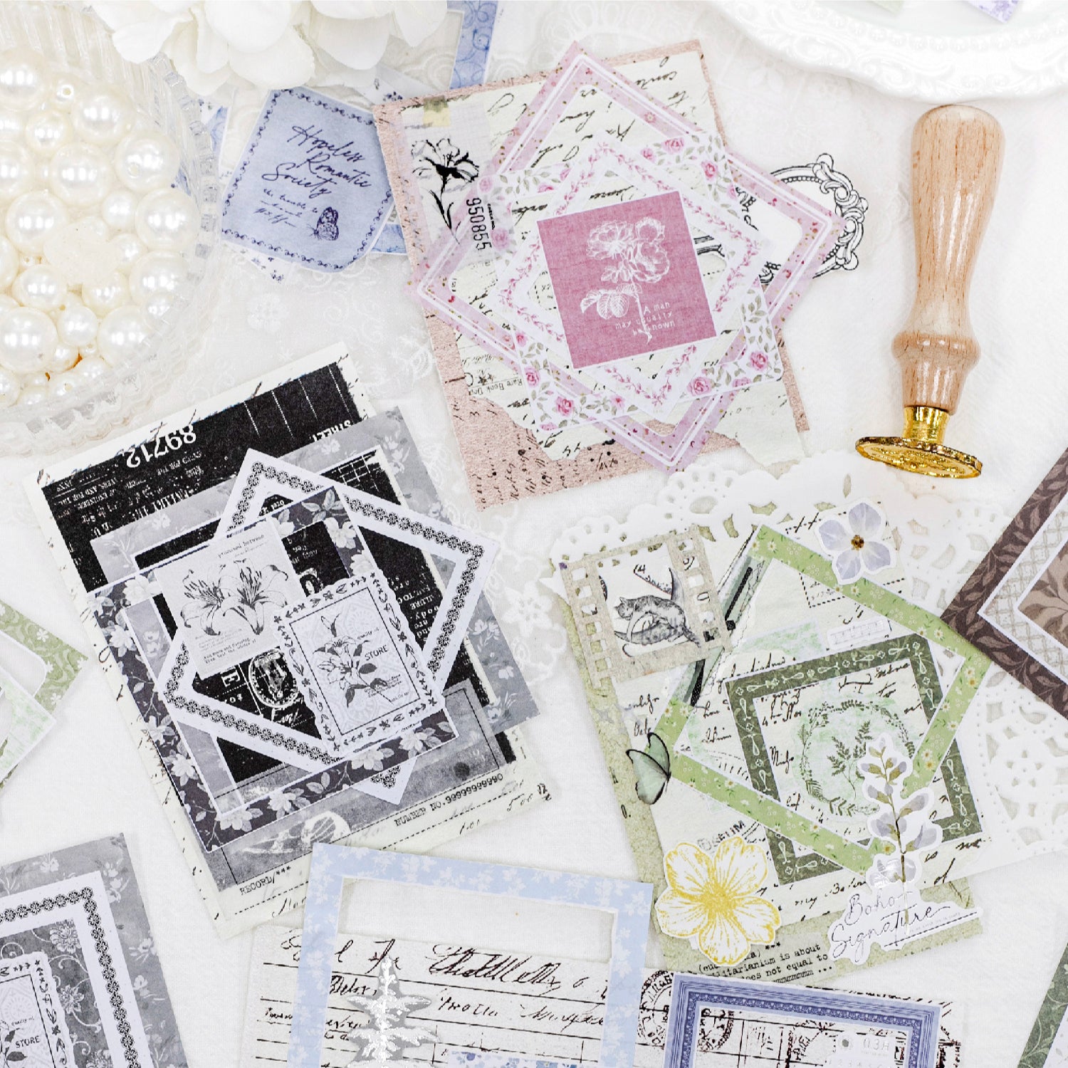 The Jacquard Duet Frame Paper Stickers -4Pcs each pack