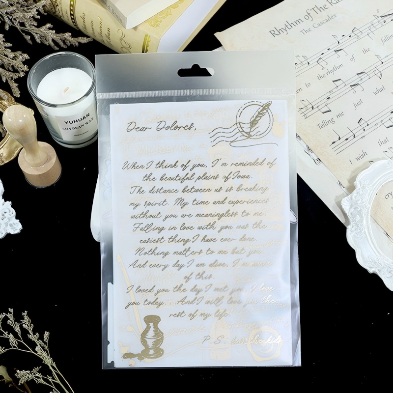 0906 Golden years · Gold vellum paper Mixed pack -9Pcs each pack