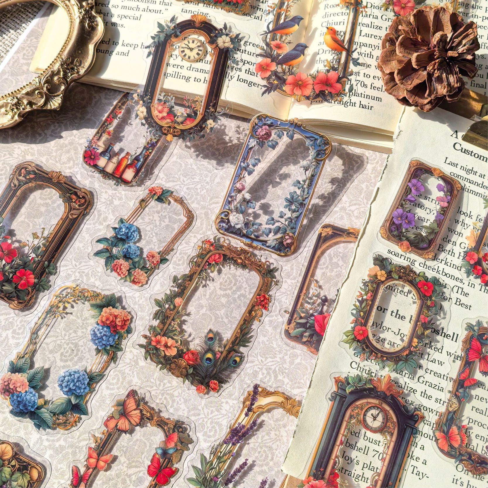 0403 Blossoms Series PET Sticker -10Pcs each pack