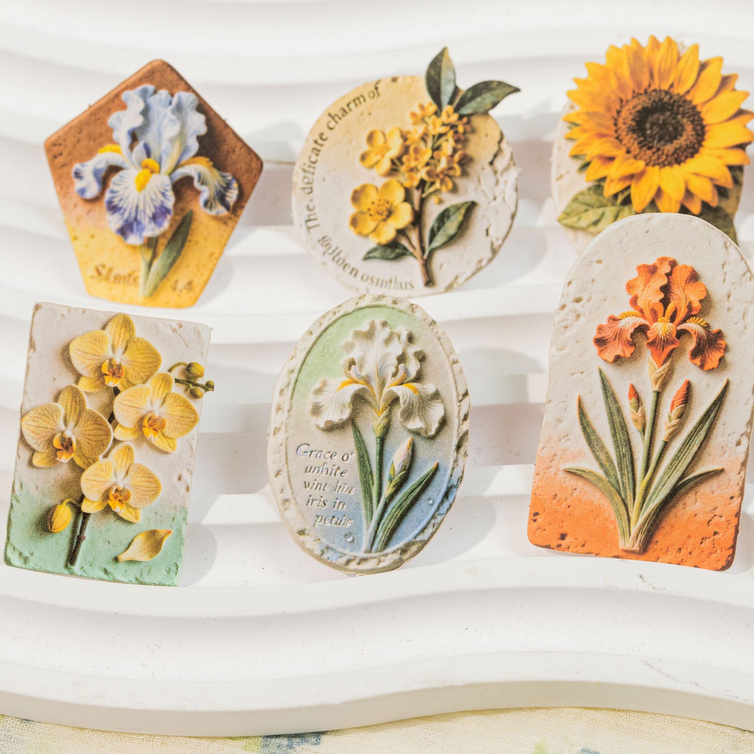 Flower solid Stickers -20Pcs each pack