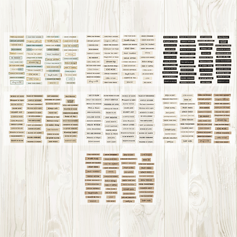 A4 phrase matte PET pre-cut large sticker 1 pack 7 sheets