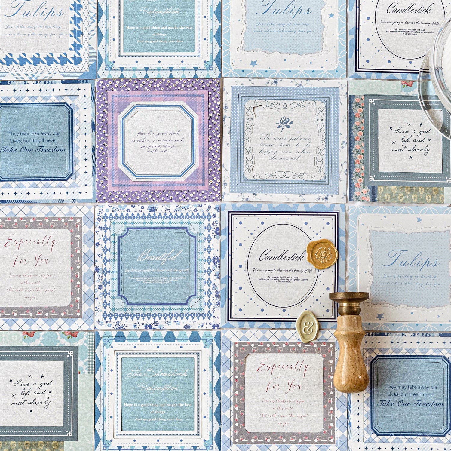 0927 Vintage Solid Sticker -20Pcs each pack