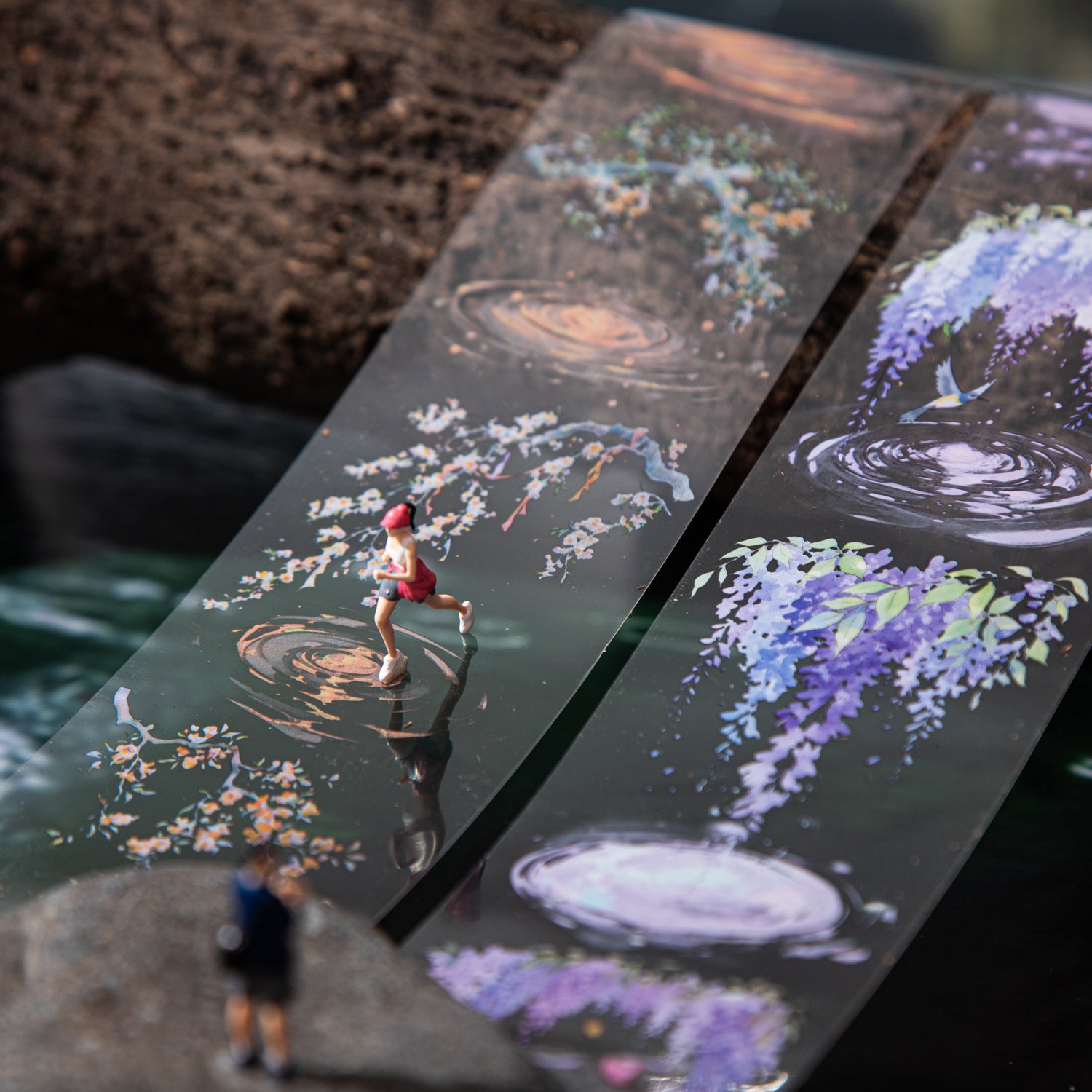 0807 Ripples and leaves PET tape -6cm*2m