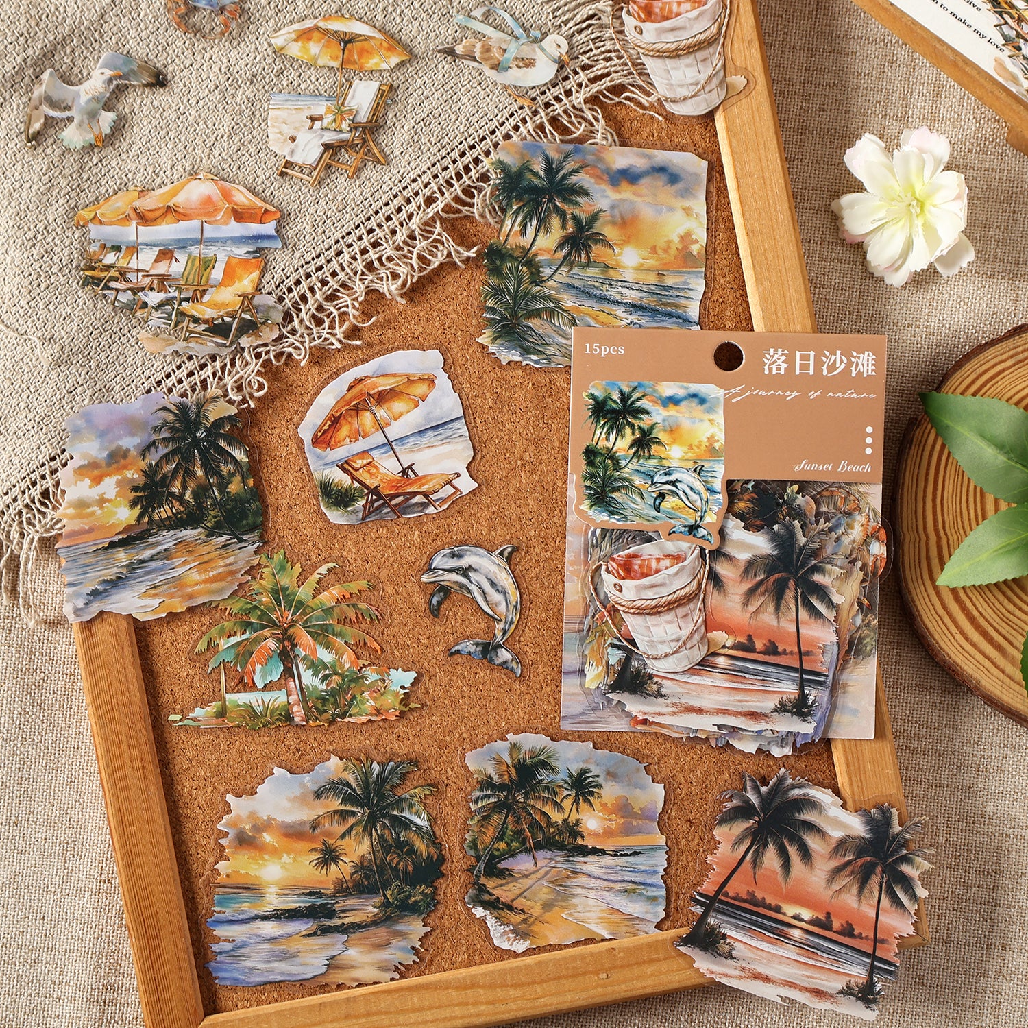 0729 Nature trip PET Sticker -15Pcs each pack