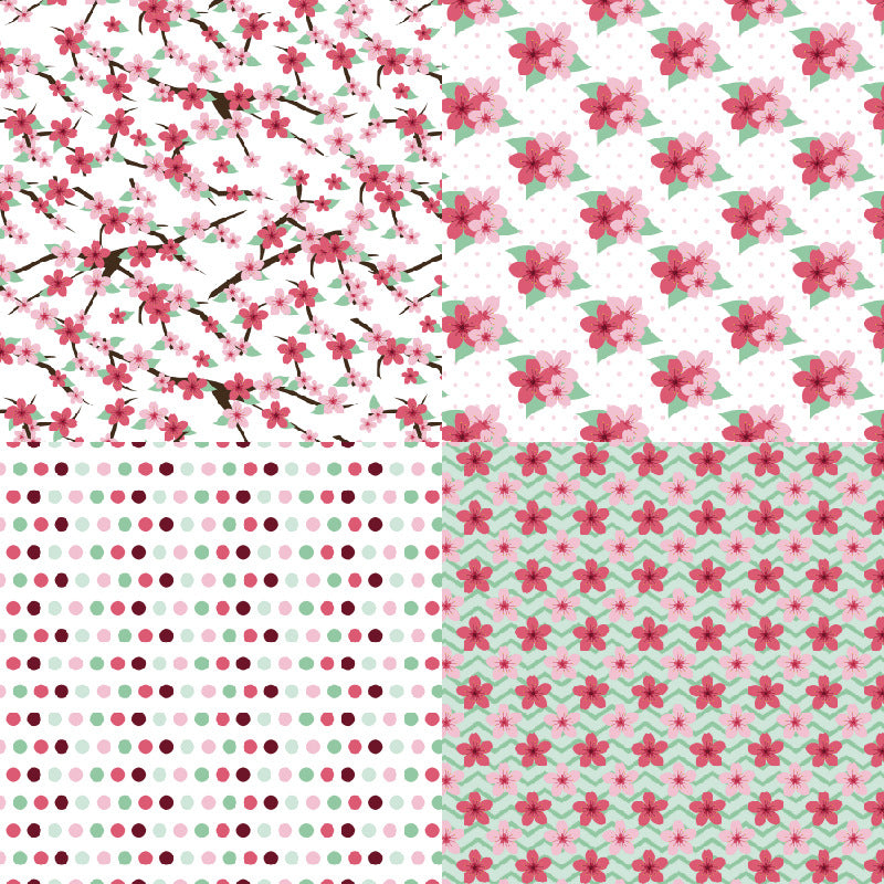 0517 Sakura background paper 21046A -24Pcs each pack