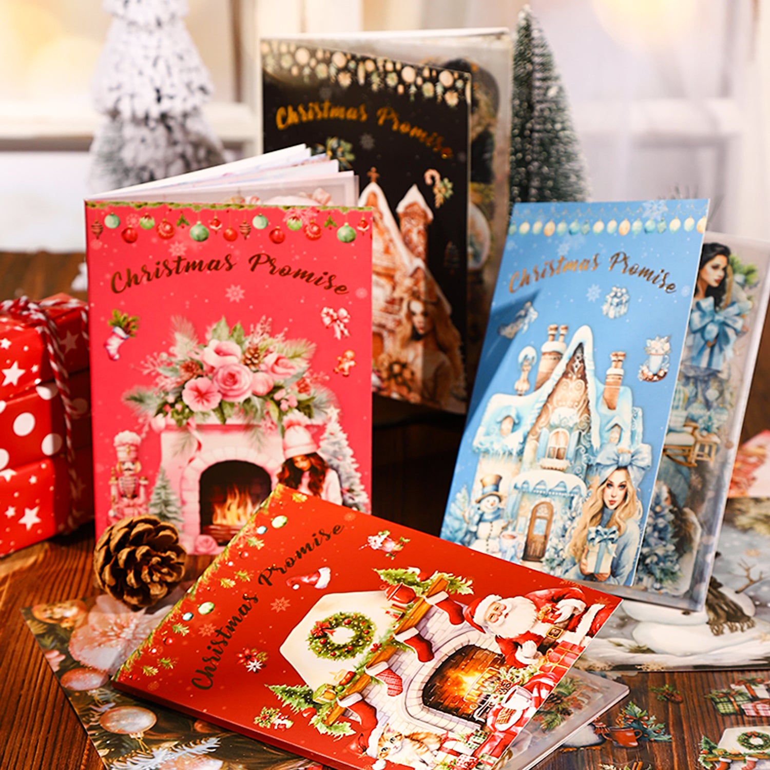 0704 Christmas promise PET & Washi Sticker Book -20Pcs each pack