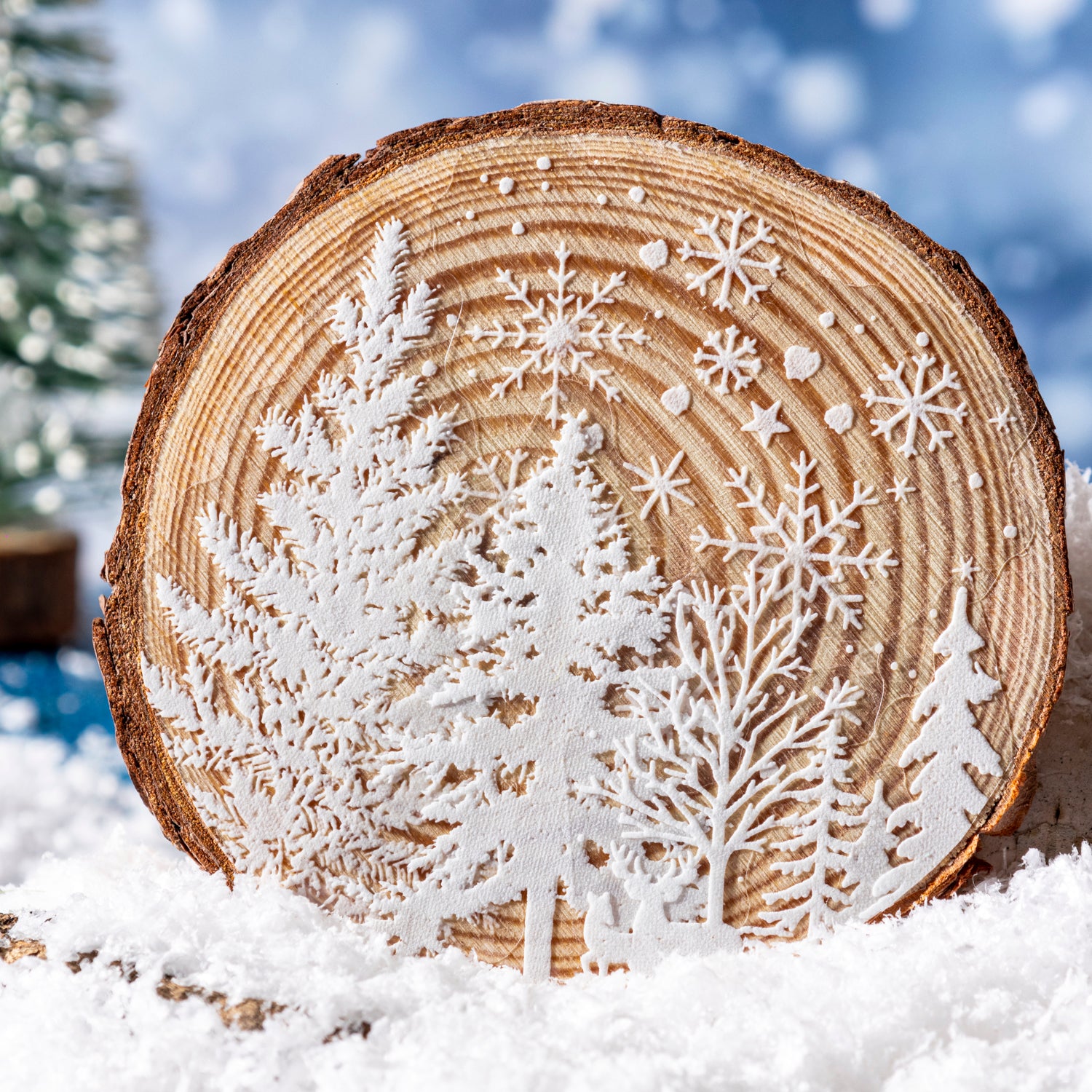 1129 Snow veils the world PET sticker -20Pcs each pack