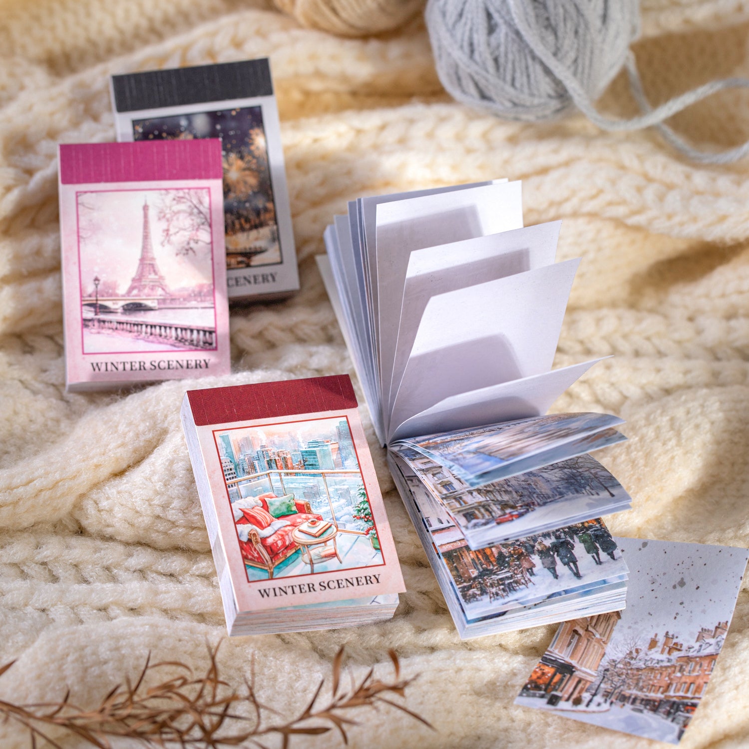 1101 Winter landscape Washi sticker book -50Pcs each pack