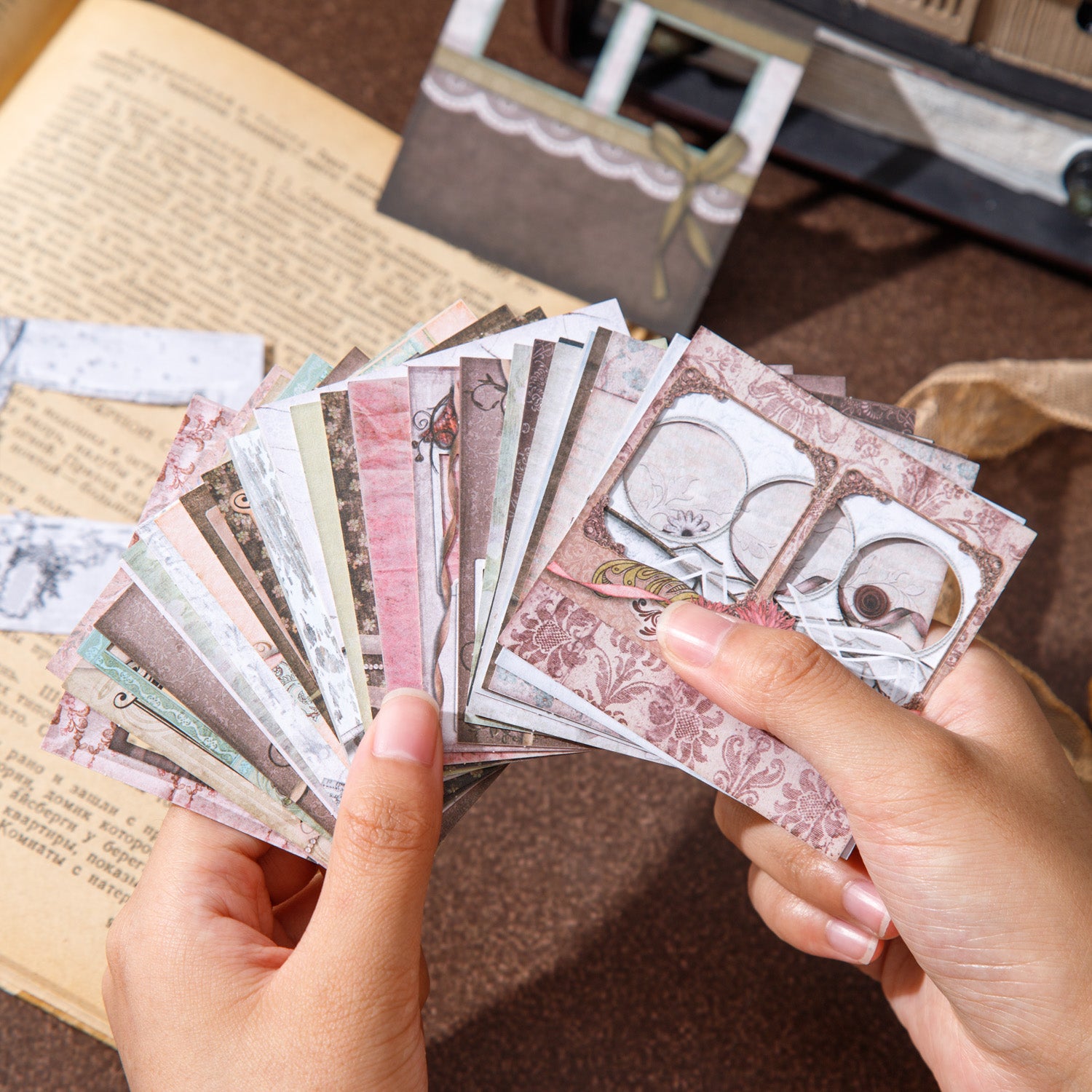 1103 Vintage photo frame cardstock sticker -10Pcs each pack