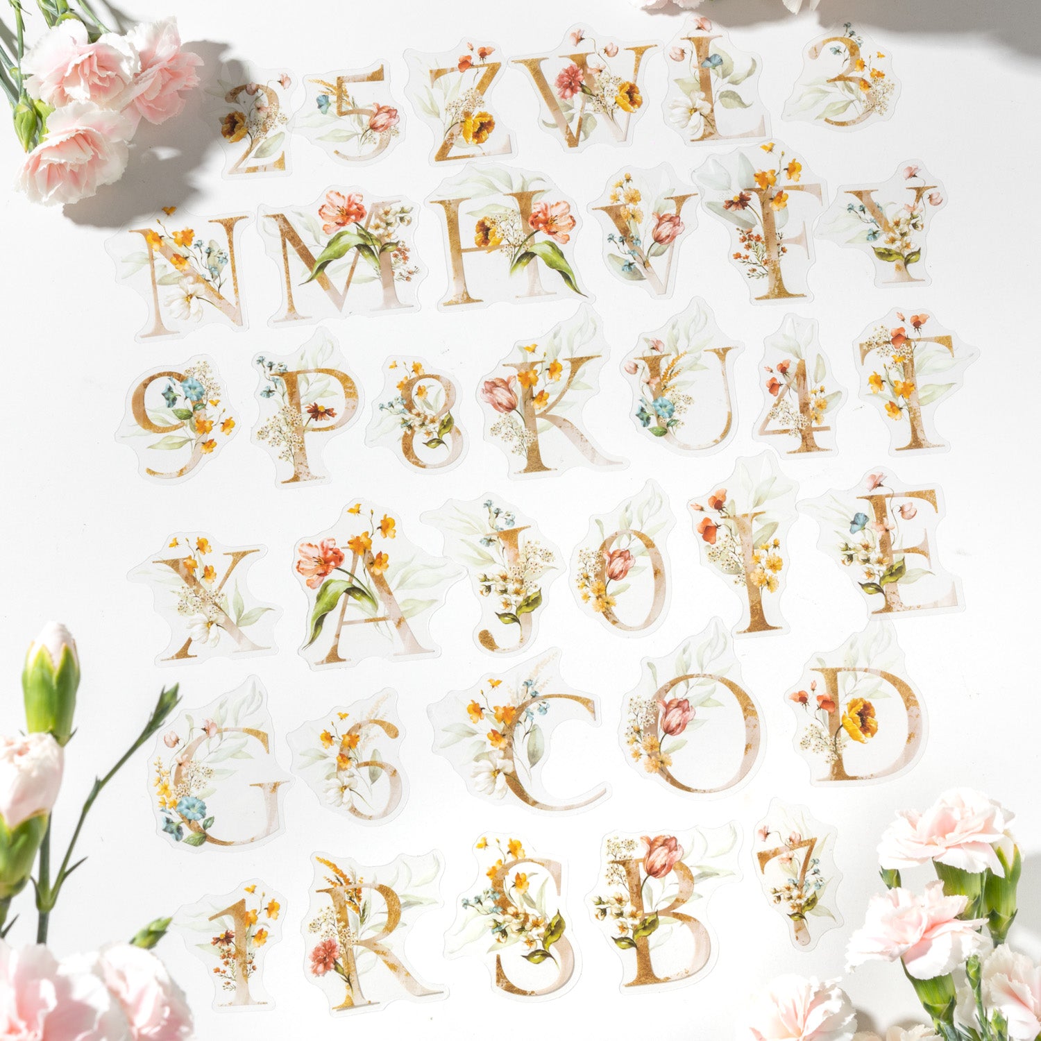 0415 The flowers are shining brightly Series Sticker -36Pcs each pack