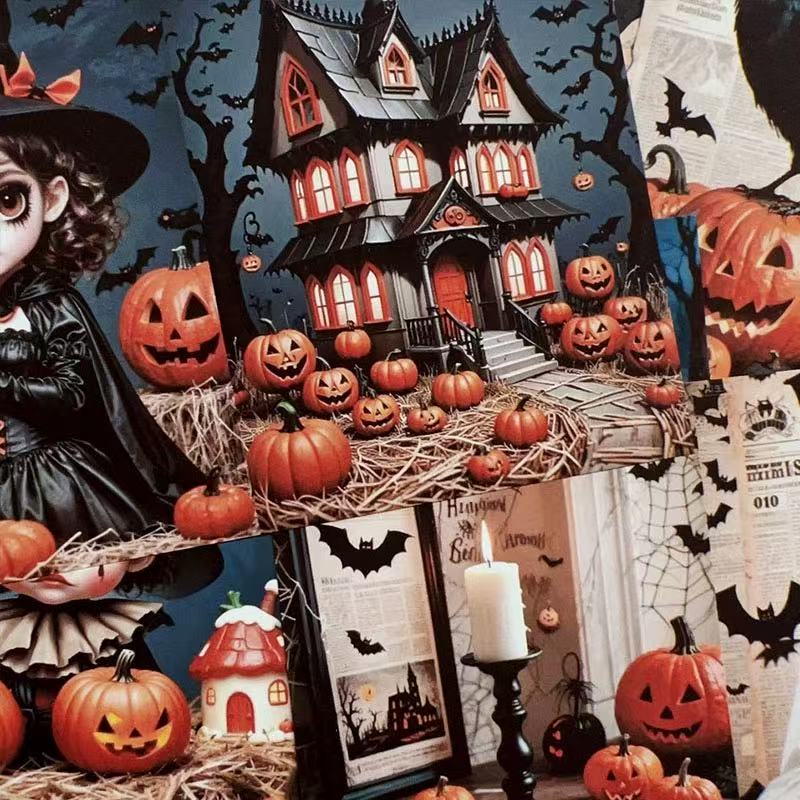 1004 A4 size Dark Halloween Style Paper 2 pcs