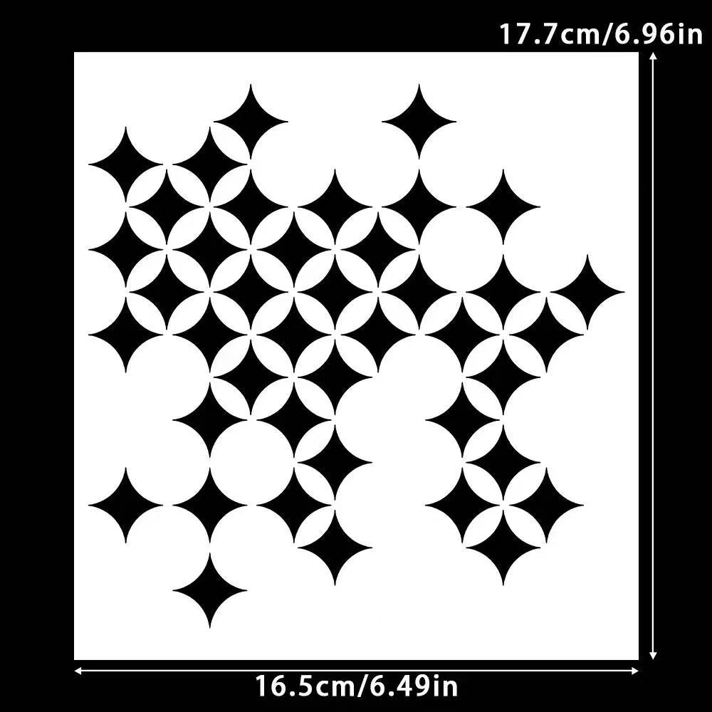 0801 Star pattern stencil 17.7CM*16.5CM