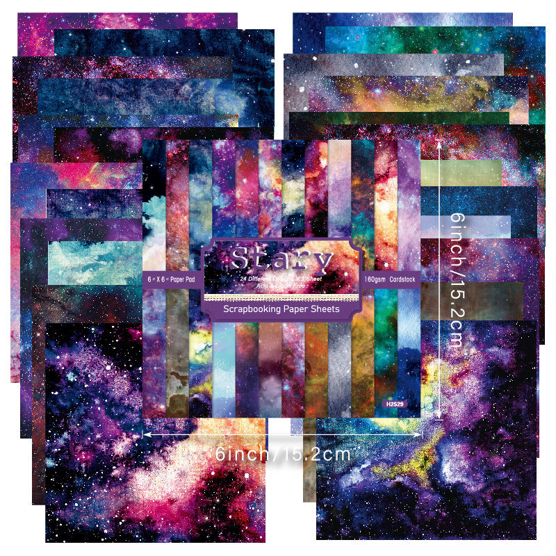 0904 Stary background paper H2529 -24Pcs each pack