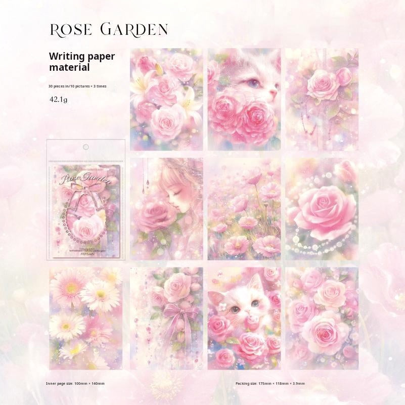 0531 Flowers and cats paper -30Pcs each pack