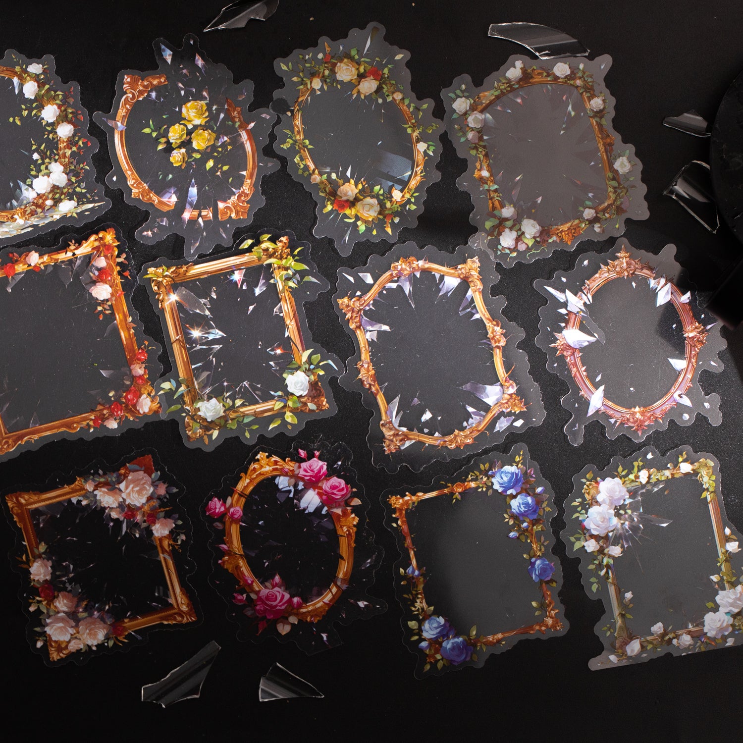 0321 Broken Rose Series Sticker -10Pcs each pack