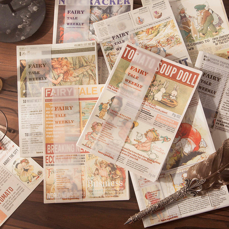 Vintage Fairy Tale Weekly Paper -60Pcs each pack