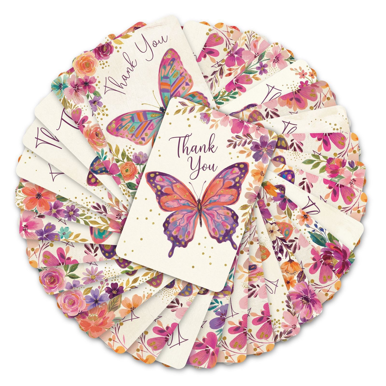 Flowers and Butterfly Cardstock 36pcs (2.36 × 3.5 inch)