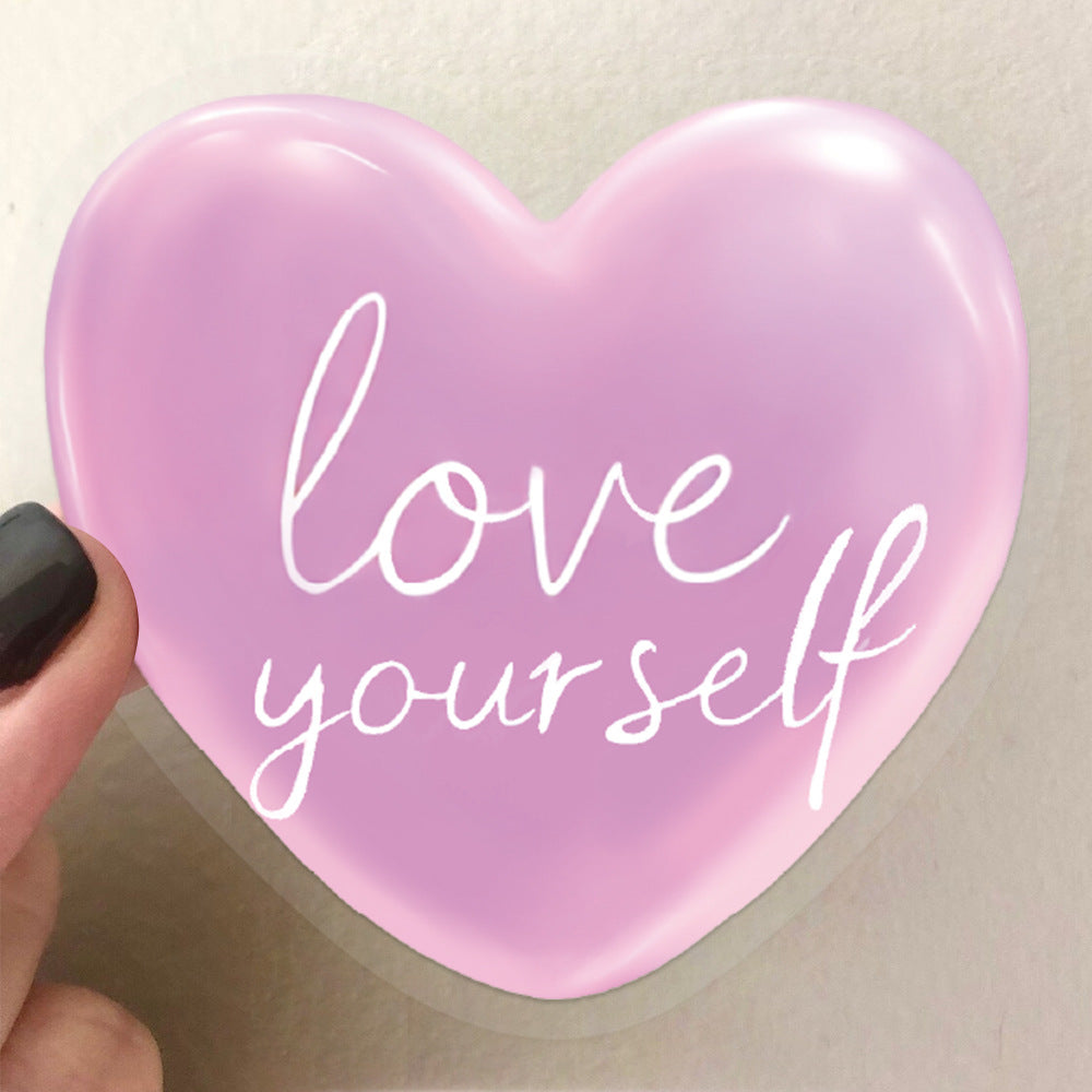 50 Purple Inspirational English Quotes PET Stickers