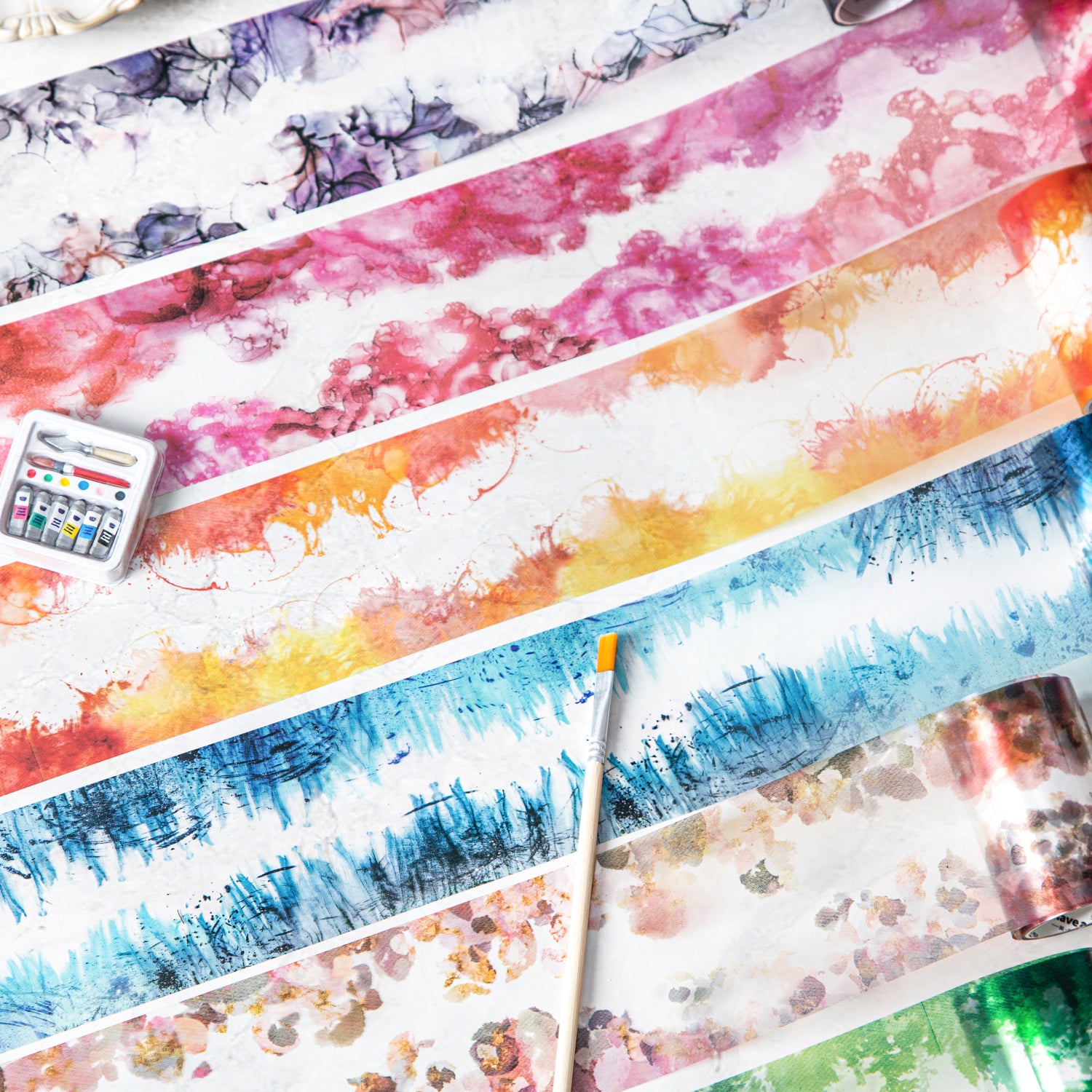 0708 Watercolor texture PET tape -6.5CM*2M