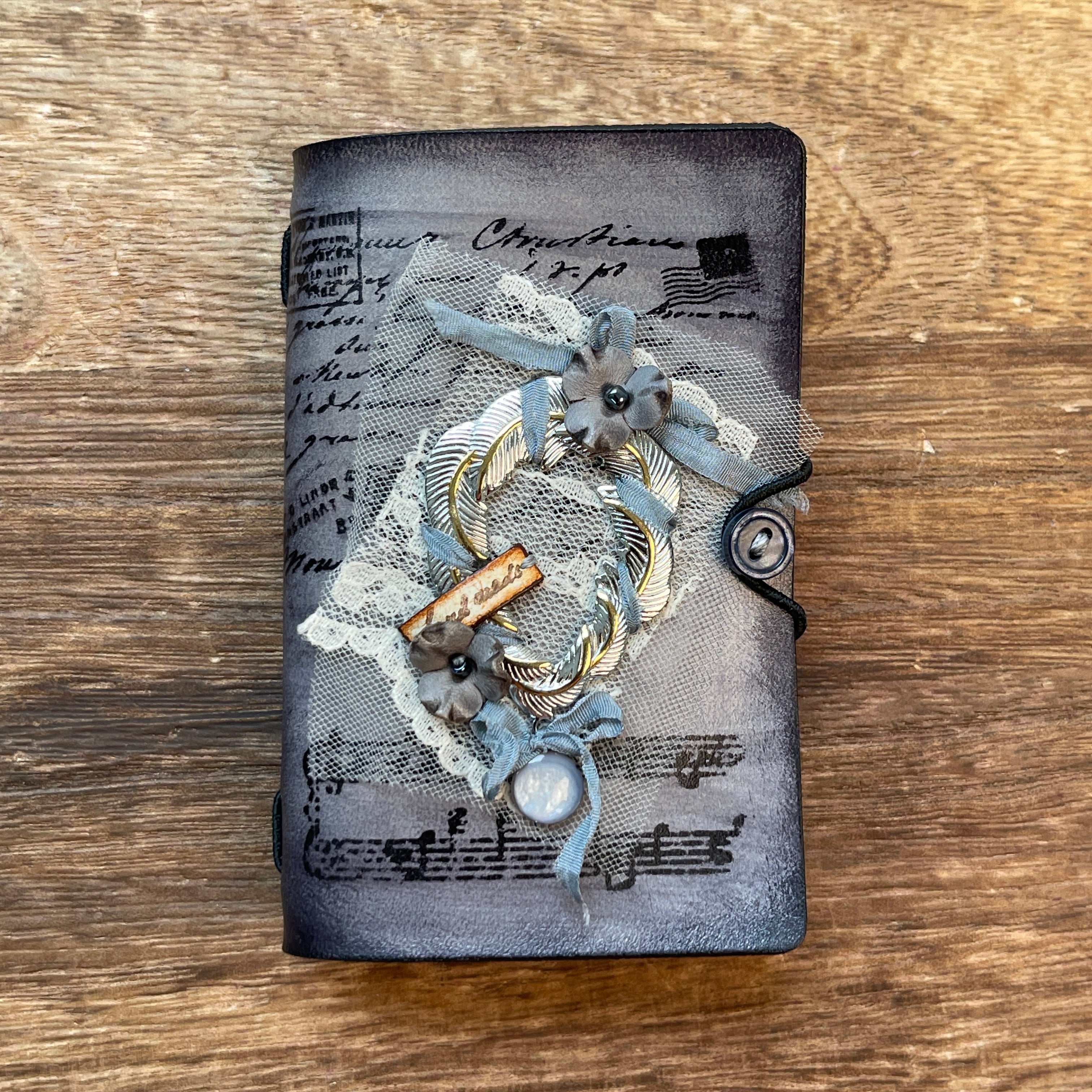 Handmade leather small journal