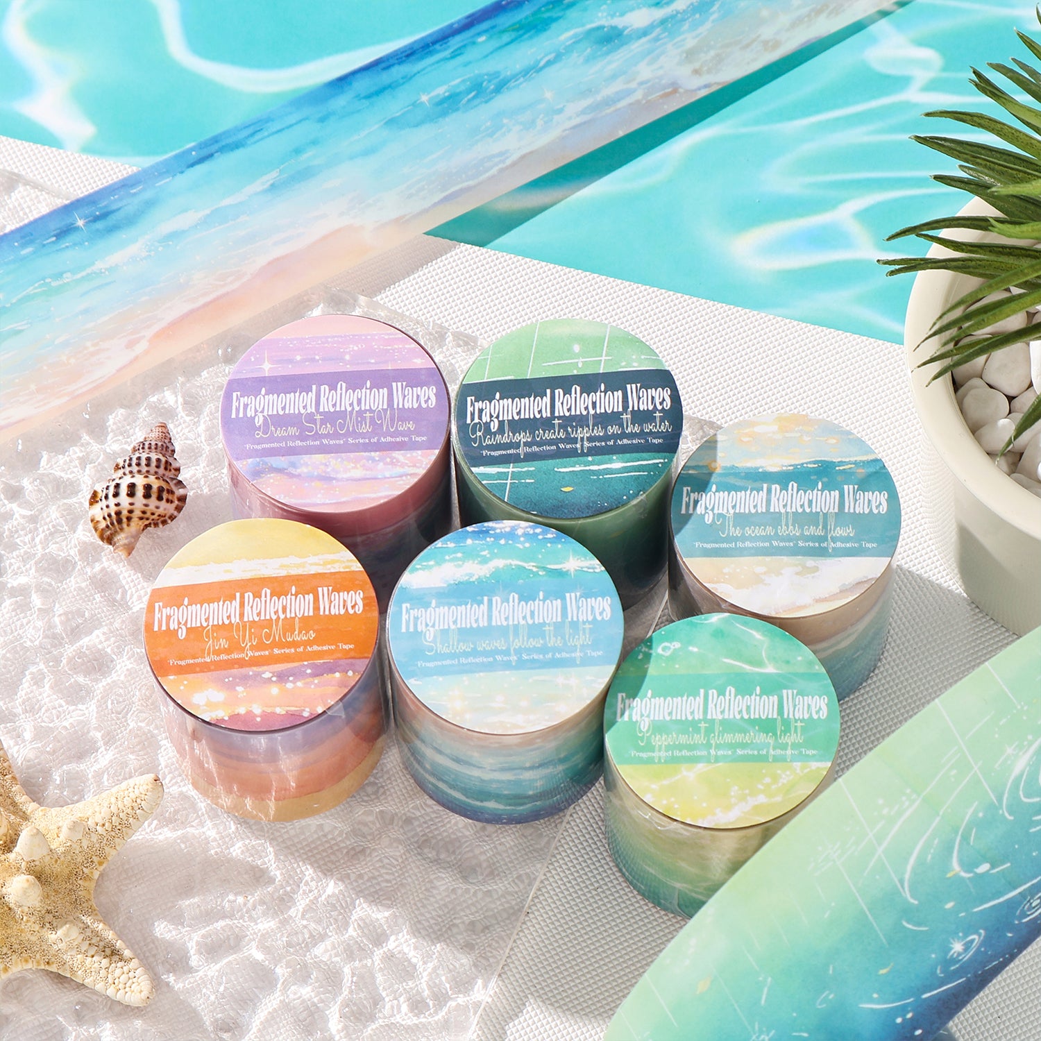Fragmented Reflection Waves PET Tape (4cm x 2m)