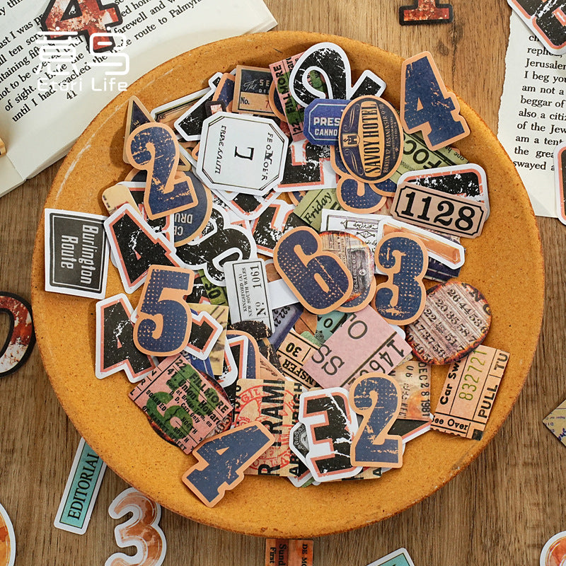 0314 Word Order Manuscript Series Sticker -46Pcs each pack