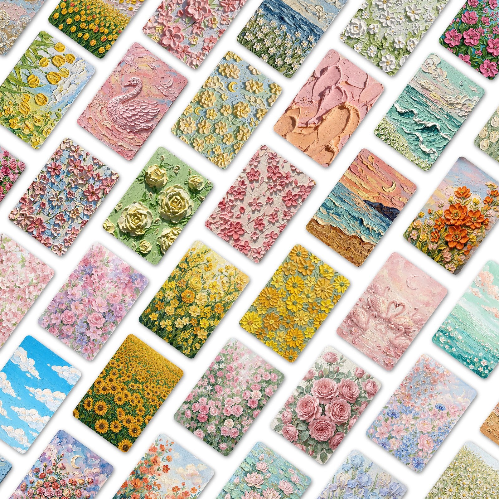 Spring Flowers Cardstock 36pcs (2.36 × 3.5 inch)