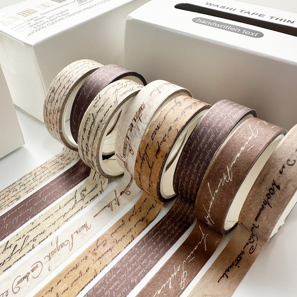0626 Vintage Washi Tape Set 8 rolls 1cm*3m