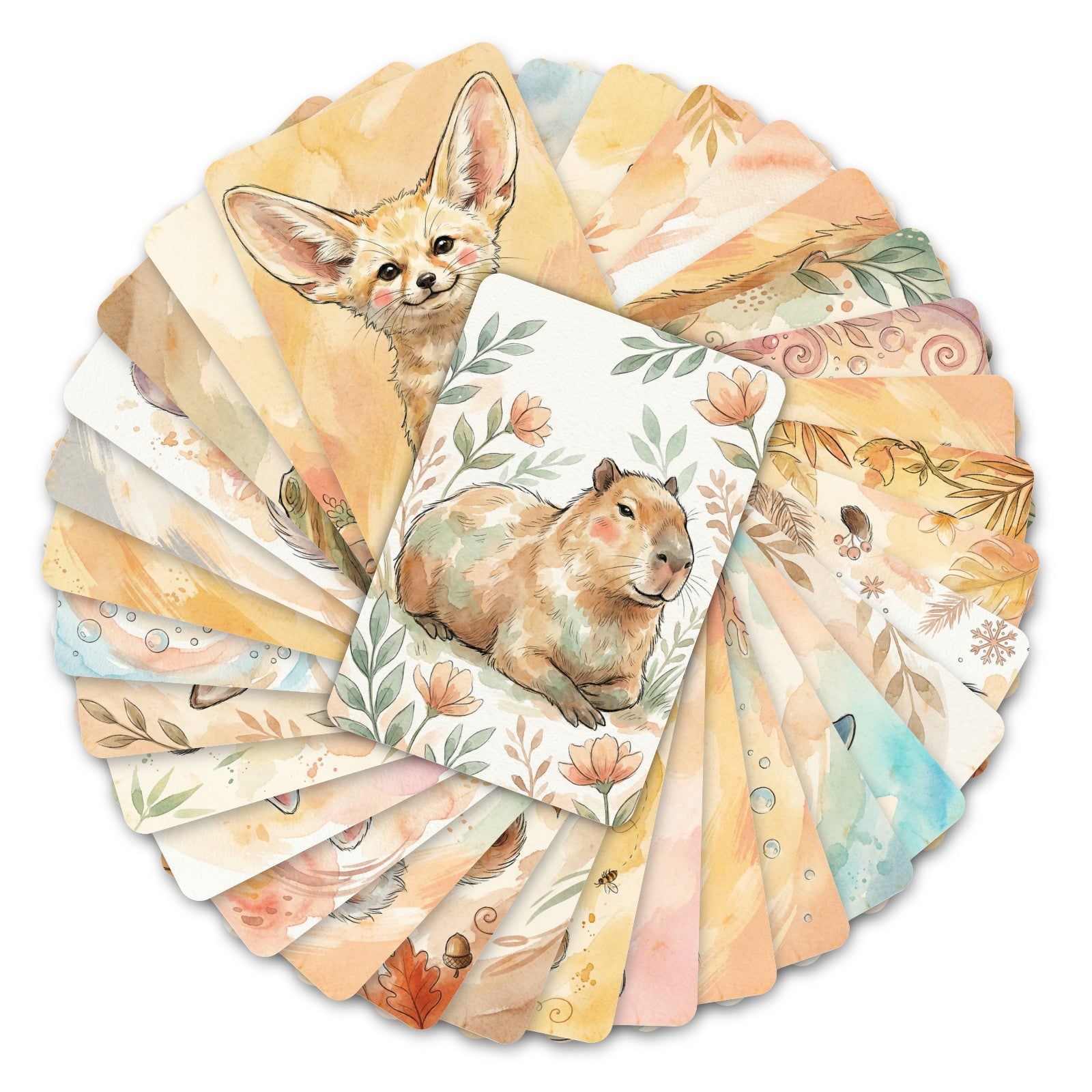 Cute Animals Cardstock 36pcs (2.36 × 3.5 inch)