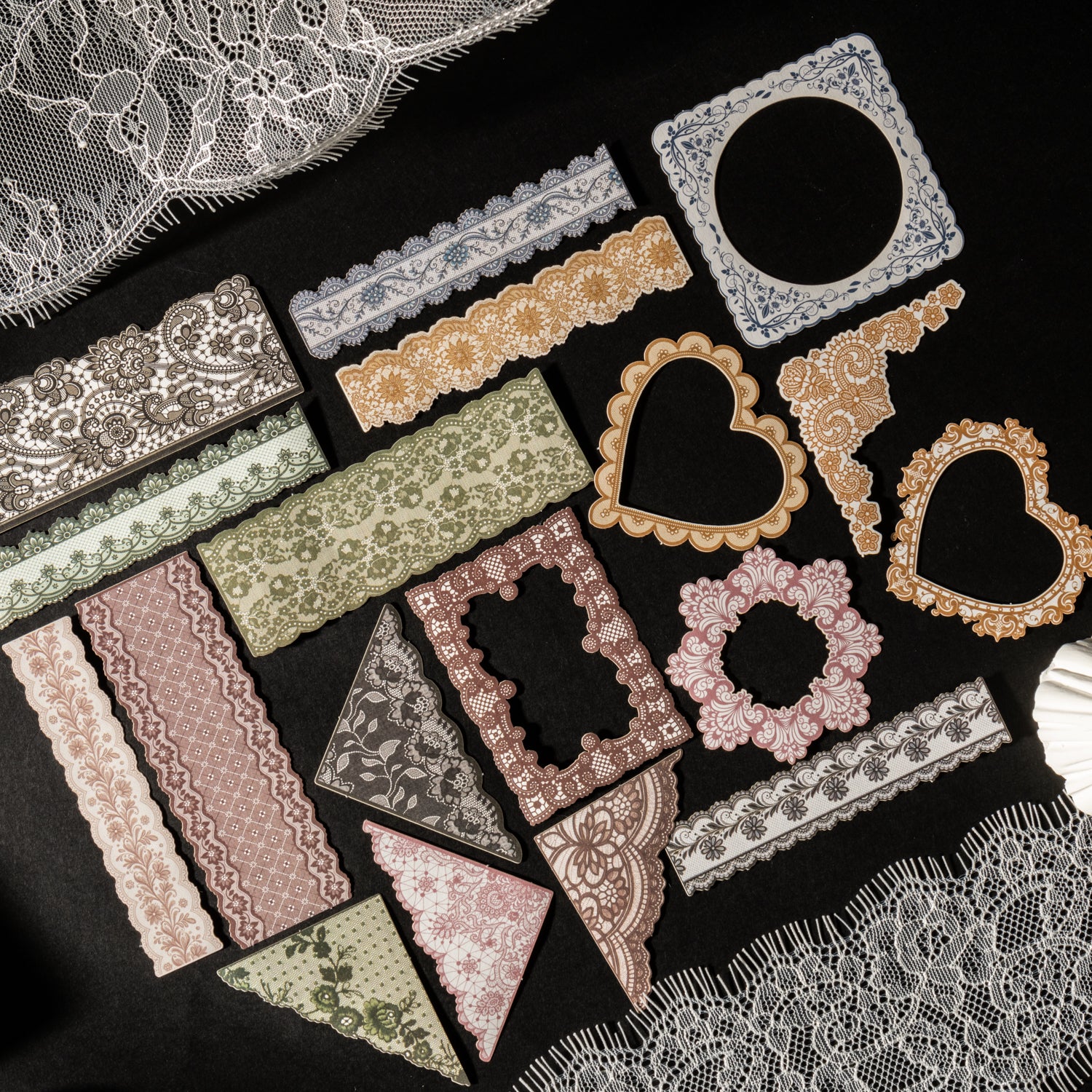 0621 Lace Solid Sticker -15Pcs each pack