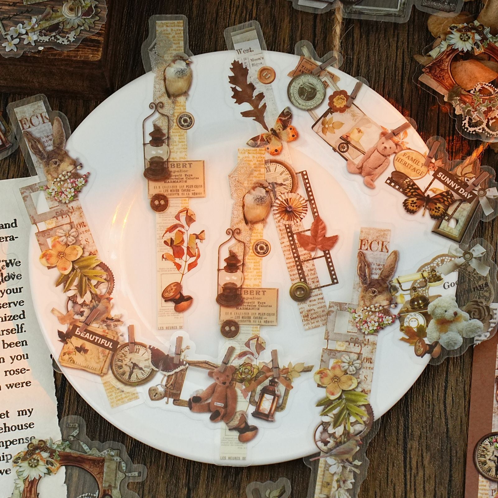 0423 Misty Garden Series Sticker-20Pcs each pack