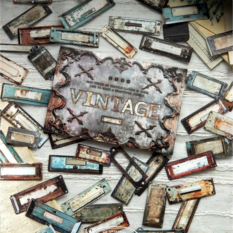 1028 Collection of old things Solid sticker -50Pcs each pack