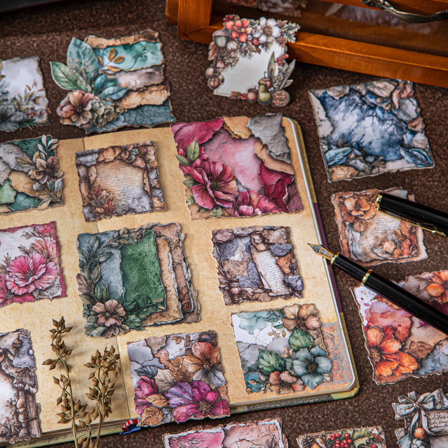 Vintage cardstock sticker -10Pcs each pack
