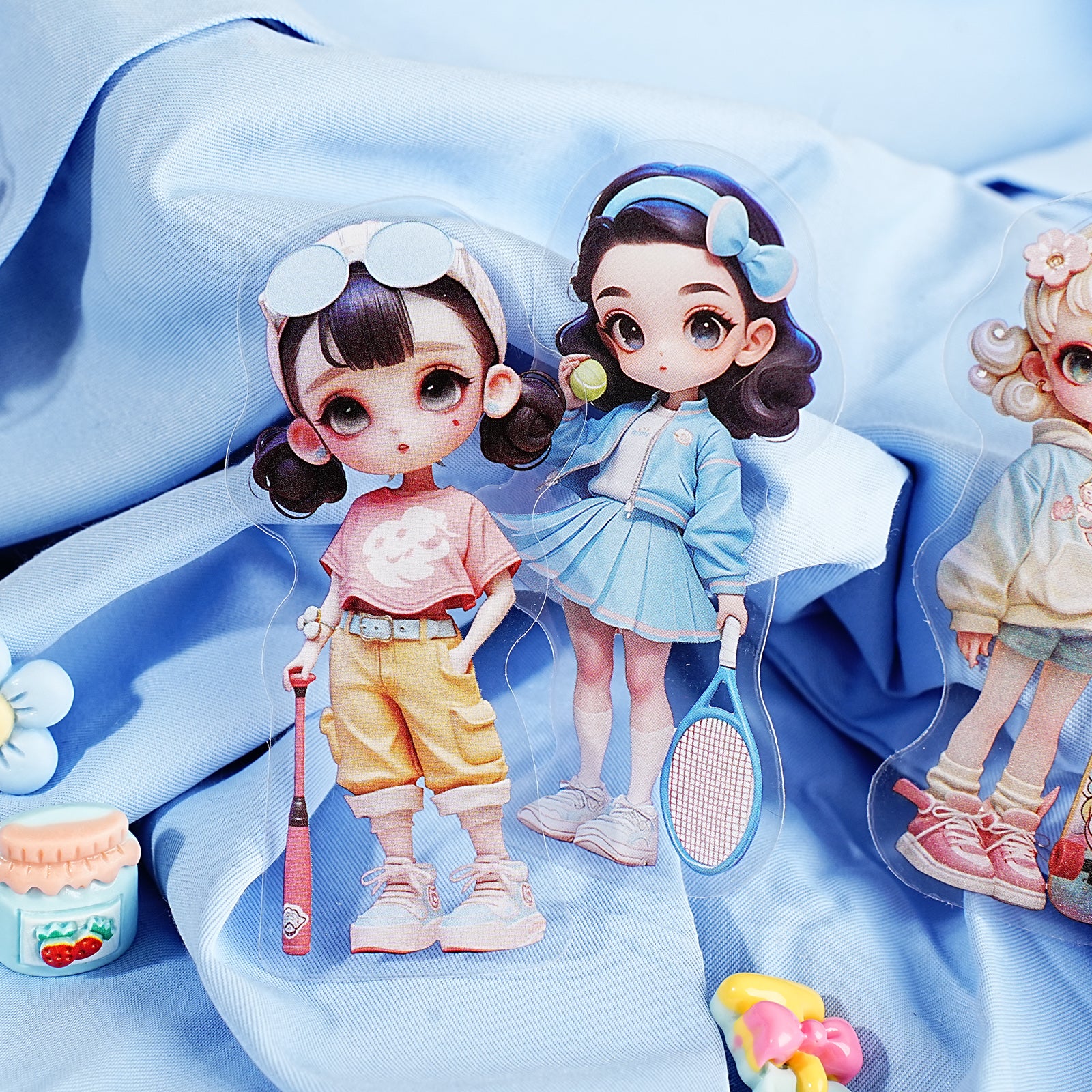 260122 Cute Girl PET sticker -10Pcs each pack