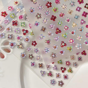 Colorful flower mini stickers