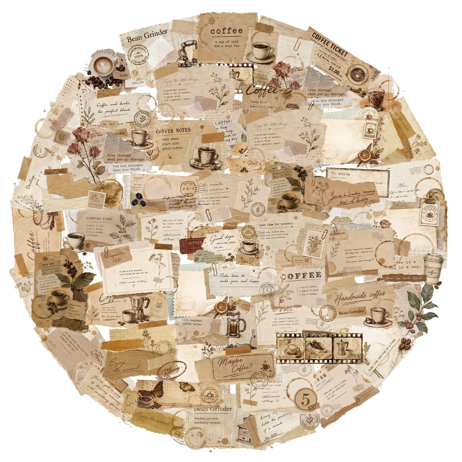 50 Coffee Journal PET Sticker