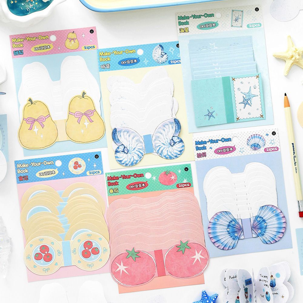 0922 Fruits and shells Notepad Solid paper -21Pcs each pack