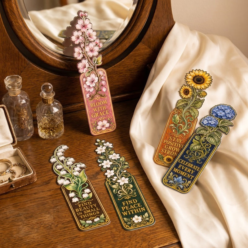 260526 Vintage Floral Inspirational Bookmark 10pcs
