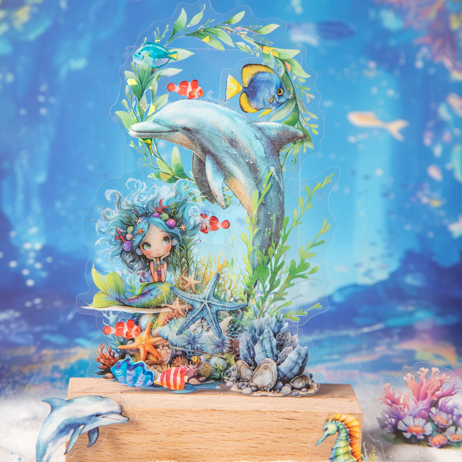 0708 Underwater world PET sticker -40Pcs each pack