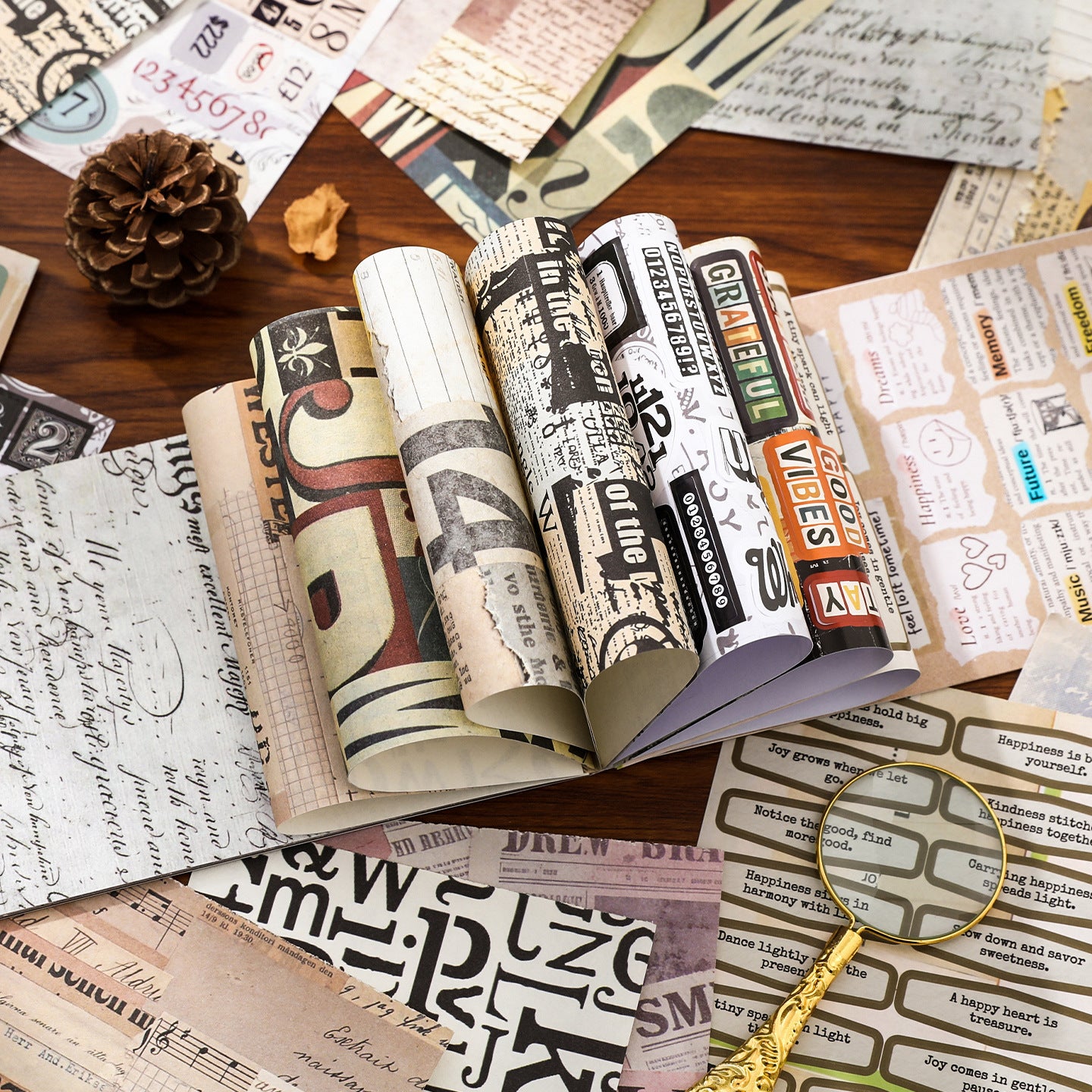 The Time Cabinet Vintage Material Book -15Pcs each pack