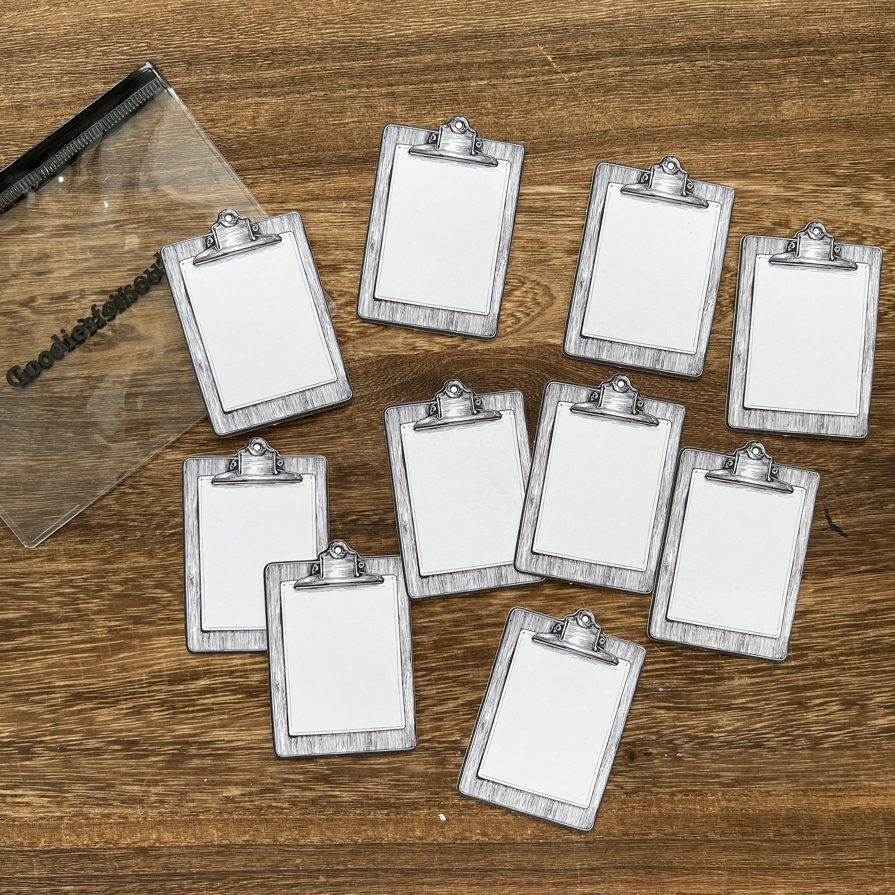 Folder shaped card 1 pack 10 pcs 4.8cm*7.1cm