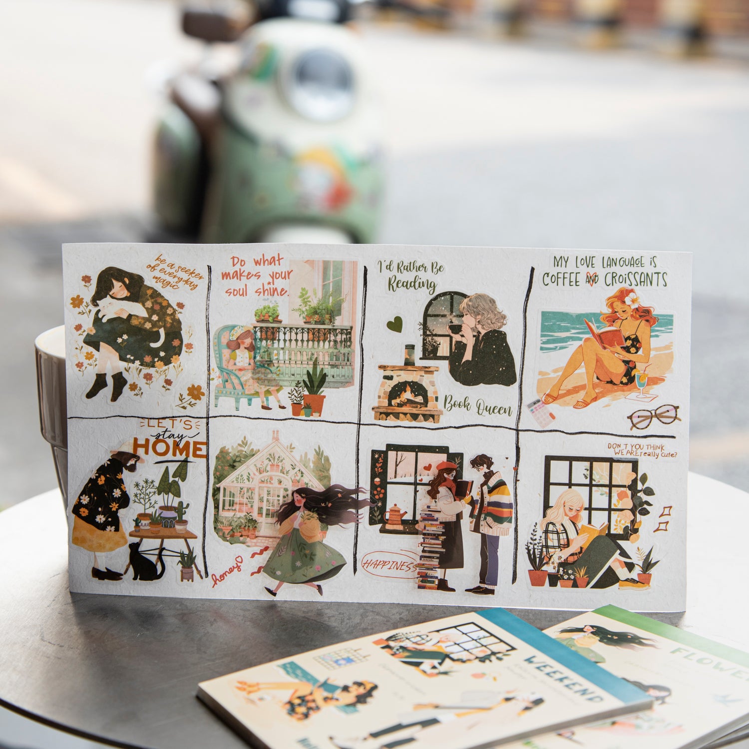 0416 Vacation Time Series Series Sticker -24Pcs each pack