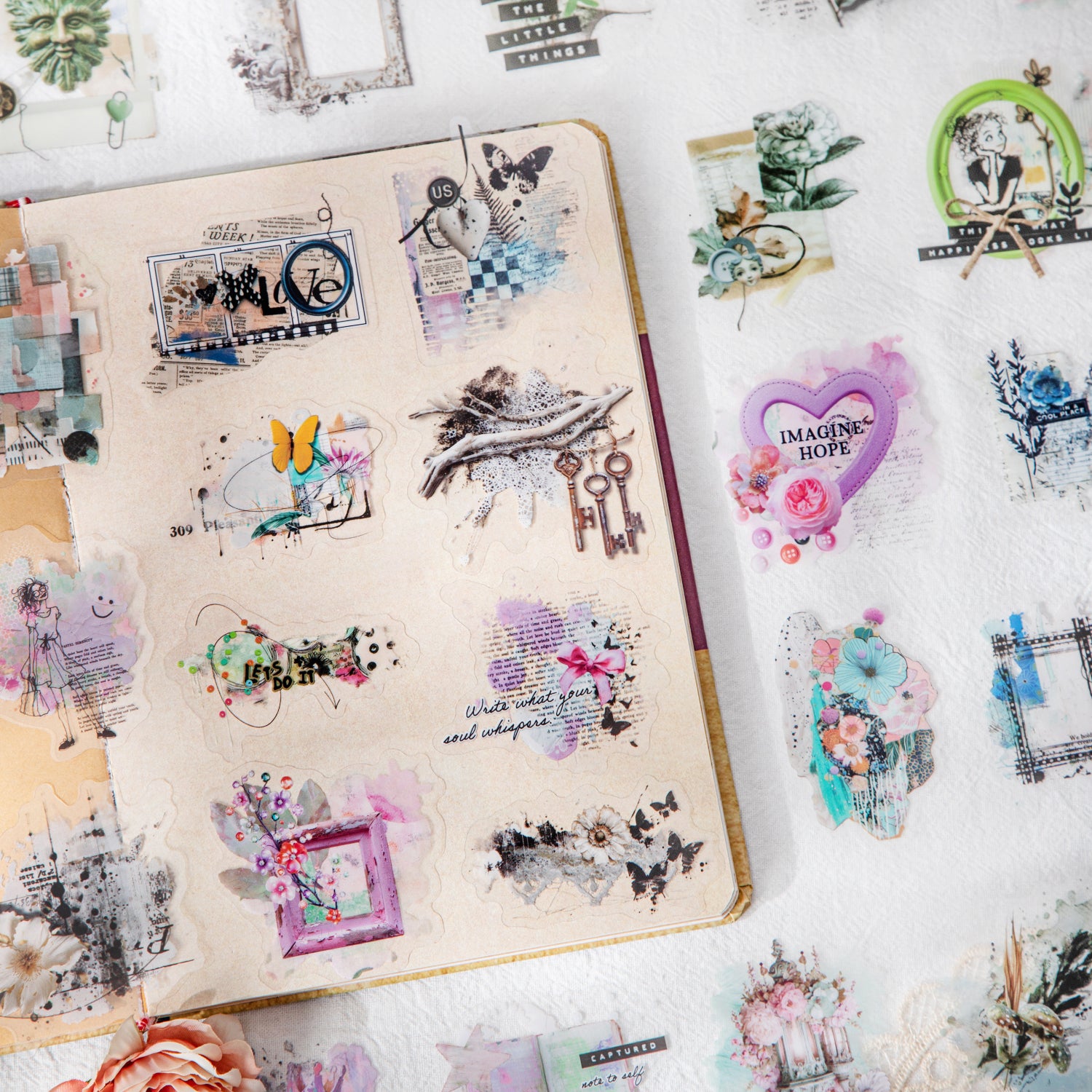 1111 Fragmentary diary PET sticker -15Pcs each pack