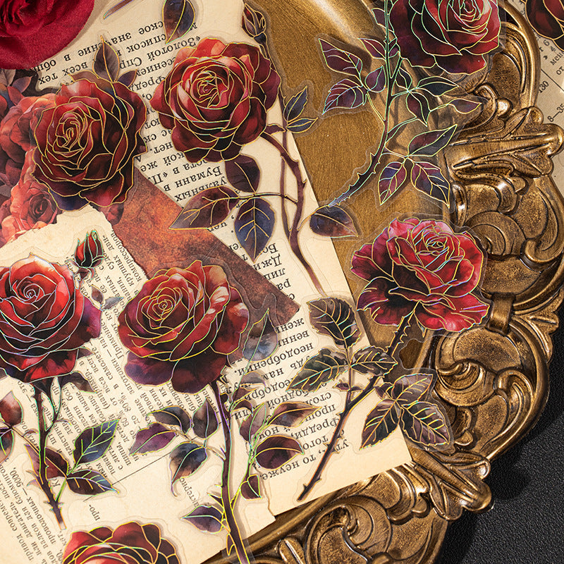 0512 Rose PET sticker -10Pcs each pack