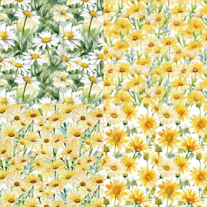 0320 Spring daisres background paper R2411 -24Pcs each pack