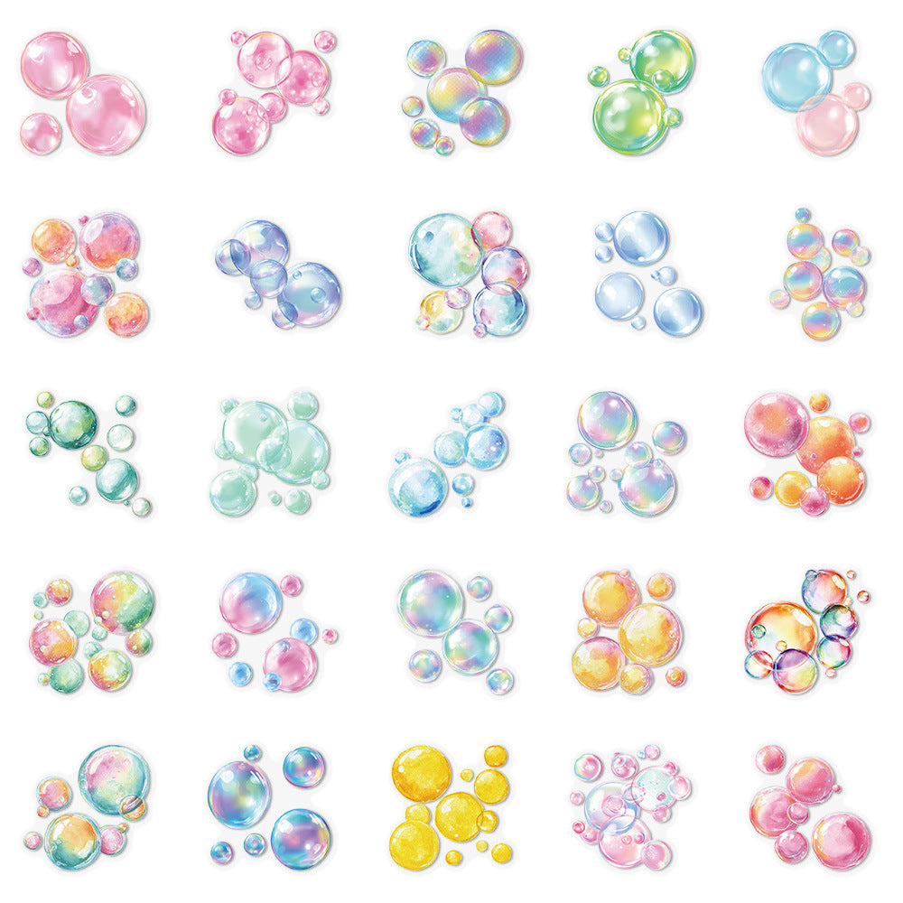 0929 50 Colorful bubbles PET sticker